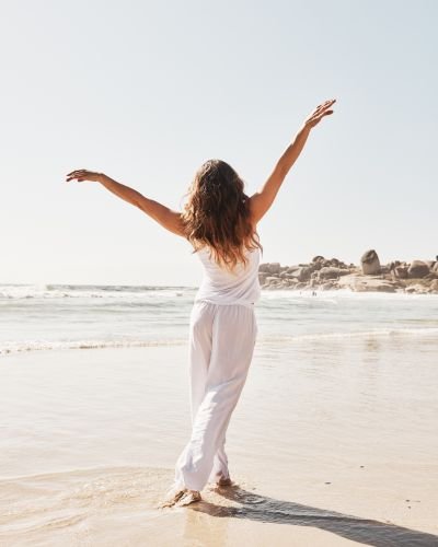 Girl feeling energized